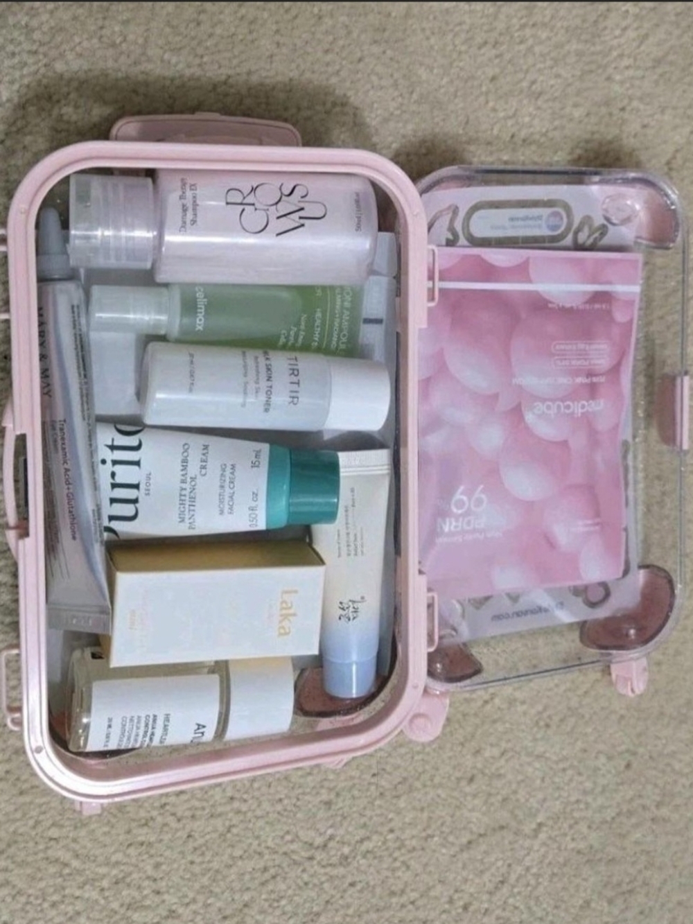 Pink Travel Skincare Kit - Mixed Women’s Skincare Essentials